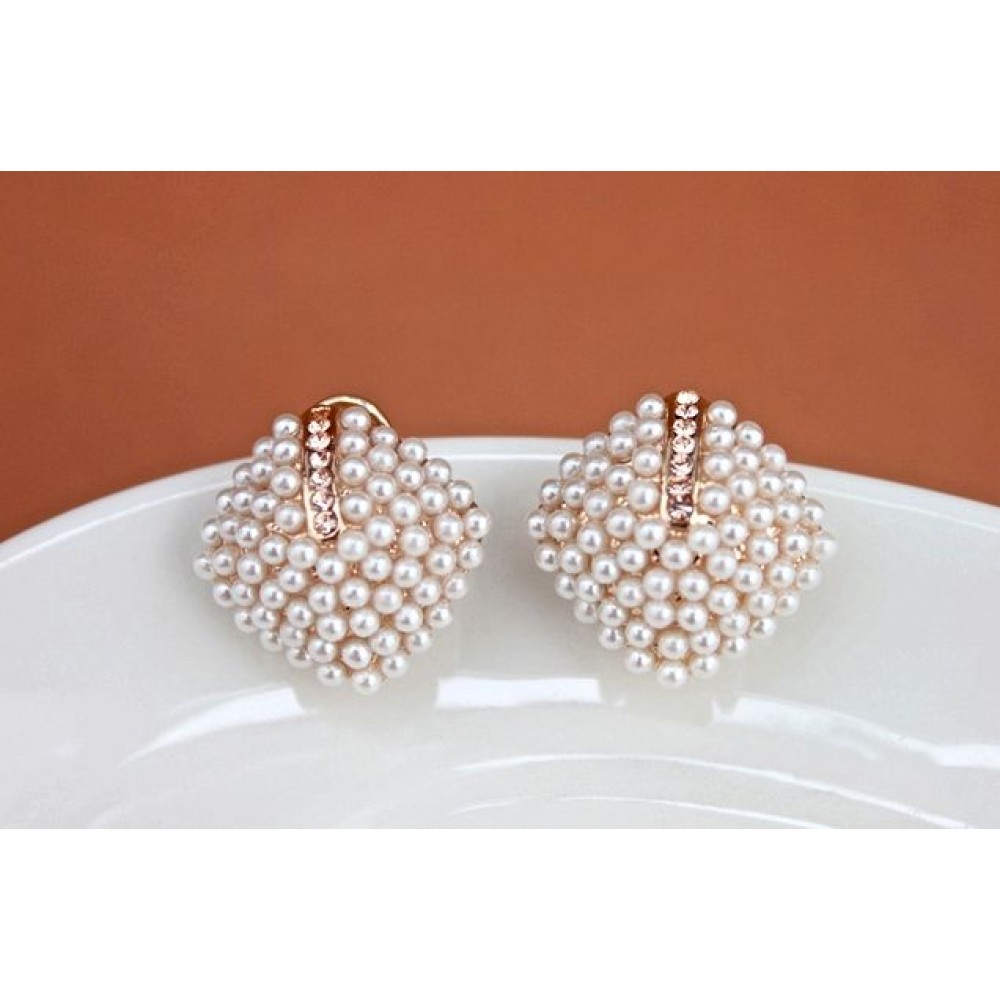 Faux Pearl Stud Earrings